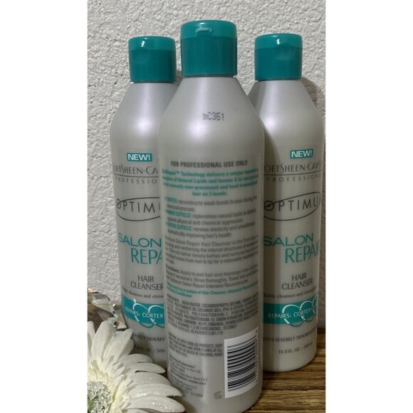 3 x SoftSheen Carson Optimum Salon Repair Hair Cleanser HTF 16.9 fl oz - Picture 2 of 2